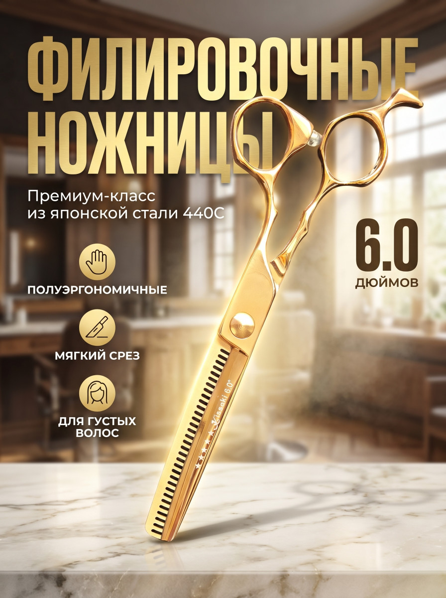 Ножницы парикмахерские Kissaki PC-632CG